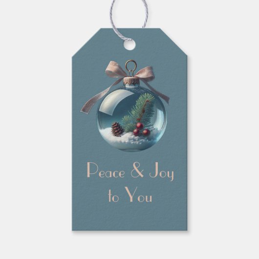 ヴィンテージインスパイアオーナメントギフトタグ ギフトタグ (正面)