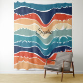 ヴィンテージインスパイアカラフルストライプデザインタペストリー タペストリー (インサイチュ)