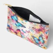 ヴィンテージインスパイアカラー花模様と蝶 アクセサリーポーチ (見開き)