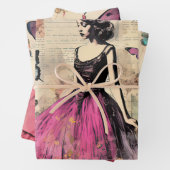 ヴィンテージインスパイアガール ラッピングペーパーシート (インサイチュ)