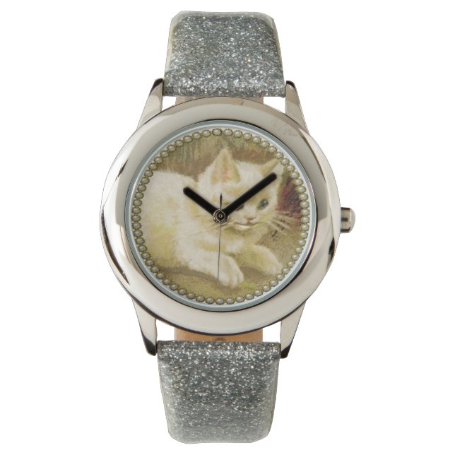 ヴィンテージインスパイアキッ絵画テンの子ども 腕時計 (正面)