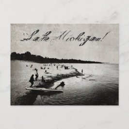 ヴィンテージインスパイアクミシガンビーチはがき ポストカード