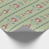 ヴィンテージインスパイアクリスマスベルギフトラップ ラッピングペーパー (角)