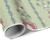 ヴィンテージインスパイアクリスマスベルギフトラップ ラッピングペーパー (ロールコーナー)