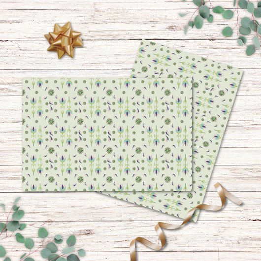 ヴィンテージインスパイアクリームフローラティッシュペーパー 薄葉紙