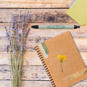 ヴィンテージインスパイアクリームフローラパーソナライズされたペン 黒ボールペン