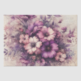 ヴィンテージインスパイアデカップフローラティッシュペーパー 薄葉紙