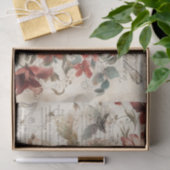 ヴィンテージインスパイアデカップフローラティッシュペーパー 薄葉紙 (ギフト)