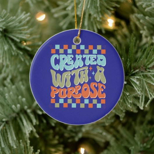 ヴィンテージインスパイアデザインの日常使クール用 セラミックオーナメント (ツリー)