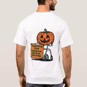 ヴィンテージインスパイアハロウィンイラストレーション Tシャツ (裏面)