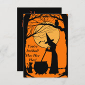 ヴィンテージインスパイアハローウィンパーティ招待状 招待状 (正面/裏面)