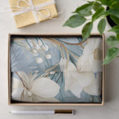 ヴィンテージインスパイアパステルウィンターブルーフローラ 薄葉紙 (ギフト)