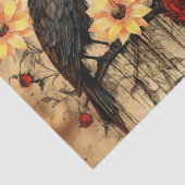 ヴィンテージインスパイアヒマワラズレッドローゼズレイブン 薄葉紙 (詳細)