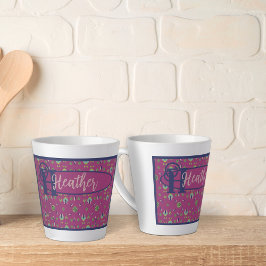 ヴィンテージインスパイアピンクフローララテMAG カフェラテマグ