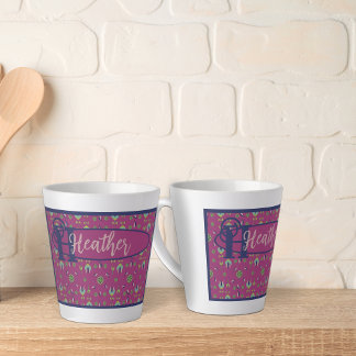 ヴィンテージインスパイアピンクフローララテMAG カフェラテマグ