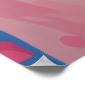 ヴィンテージインスパイアピンクレディとブルーボーイのポスター – D ポスター (角)