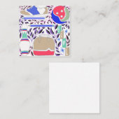 ヴィンテージインスパイアフォークアートボーリングピンとバッグ エンクロージャーカード (正面/裏面)