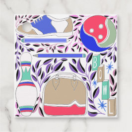 ヴィンテージインスパイアフォークアートボーリングピンとバッグ フェイバータグ