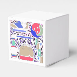 ヴィンテージインスパイアフォークアートボーリングピンとバッグ フェイバーボックス