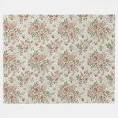 ヴィンテージインスパイアフローラウォームアンドリトリートスタイリッシュホテル フリースブランケット (正面(横))