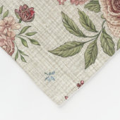 ヴィンテージインスパイアフローラウォームアンドリトリートスタイリッシュホテル フリースブランケット (角)