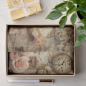 ヴィンテージインスパイアフローラエッフェルタワーティッシュペーパー 薄葉紙 (ギフト)