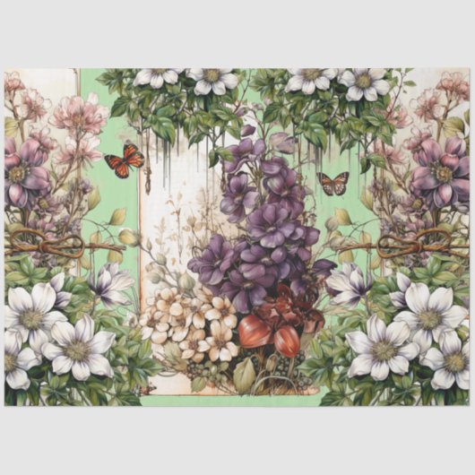ヴィンテージインスパイアフローラ収集の分離 薄葉紙 (正面)