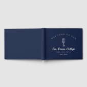 ヴィンテージインスパイアブルーとホワイトシーホース ゲストブック (全面)