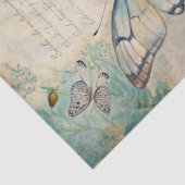 ヴィンテージインスパイアブルーフローラコラージュデカップージ 薄葉紙 (詳細)