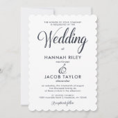 ヴィンテージインスパイアブルーフローラ水色結婚の 招待状 (正面)