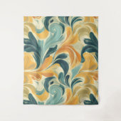 ヴィンテージインスパイアペイズリーリーフパターン(1) タペストリー (正面)