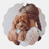 ヴィンテージインスパイアモノグラムホリデーカードオーナメント オーナメントカード (裏面)