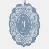 ヴィンテージインスパイアモノグラムホリデーカードオーナメント オーナメントカード (左)