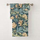 ヴィンテージインスパイアモリススタイルパーソナライズされたフローラ バスタオルセット (インサイチュ)
