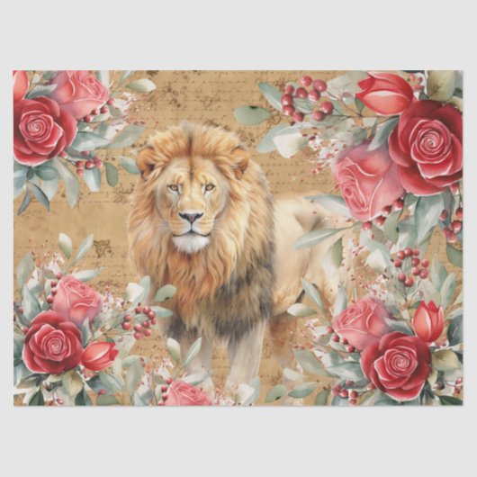 ヴィンテージインスパイアラオン&レッドローゼズデクページ 薄葉紙 (正面)