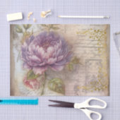 ヴィンテージインスパイアラベンペオニーティッシュペーパー 薄葉紙 (クラフト)