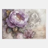 ヴィンテージインスパイアラベンペオニー ラッピングペーパーシート (正面3)