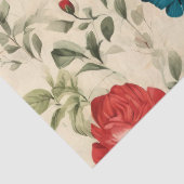ヴィンテージインスパイアレッドローズ&バタフライ 薄葉紙 (詳細)
