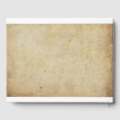 ヴィンテージインスパイアレッドローゼアンド金ゴールド結婚ズ ゲストブック (裏面)