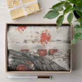 ヴィンテージインスパイアレッドローゼズレイヴン 薄葉紙 (ギフト)