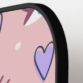 ヴィンテージインスパイアレトロアイシームレスパターン ピックルボールラケット (左詳細)