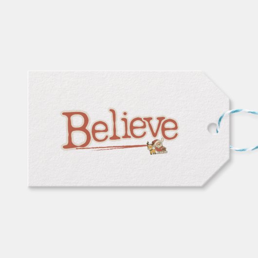 ヴィンテージインスパイア信じ魅力的・休日ラベル ギフトタグ (正面(横))