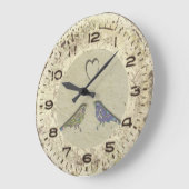 ヴィンテージインスパイア可愛い愛鳥壁時計 ラージ壁時計 (傾斜)