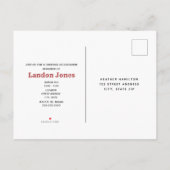 ヴィンテージインスパイア回路誕生日 インビテーションポストカード (裏面)