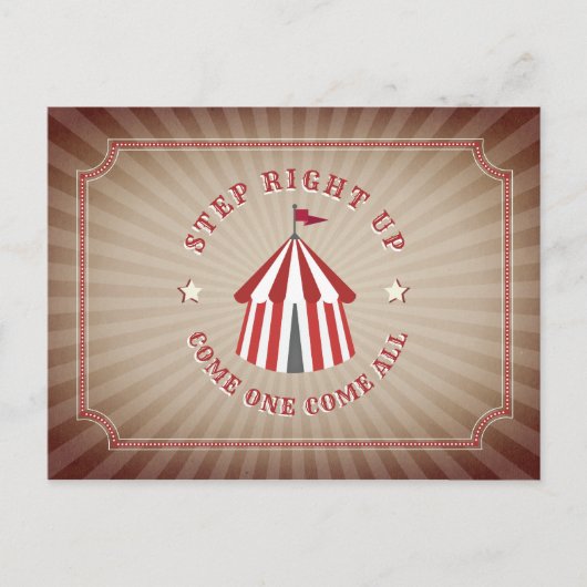 ヴィンテージインスパイア回路誕生日 インビテーションポストカード (正面)