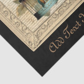 ヴィンテージインスパイア枠の鳥とケージのスクリプト 薄葉紙 (詳細)