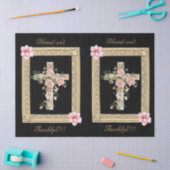 ヴィンテージインスパイア枠フローラのクロススクリプト 薄葉紙 (クラフト)