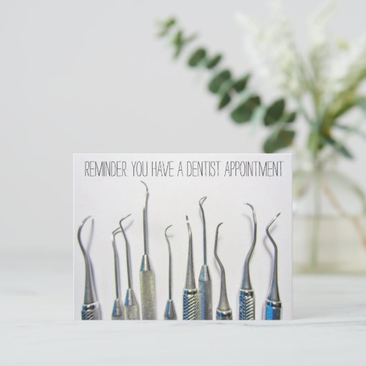 ヴィンテージインスパイア歯科アポイントメントのアラーム ポストカード (スタンド正面)