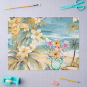 ヴィンテージインスパイア海ビューと花瓶 薄葉紙 (クラフト)