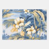 ヴィンテージインスパイア海花模様 ラッピングペーパーシート (正面2)